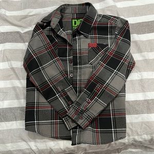 Gray & Red youth Dixon flannel size small